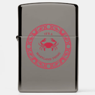 PERSONALIZED IT'S A MARYLAND THING (CRABS) ZIPPO LIGHTER