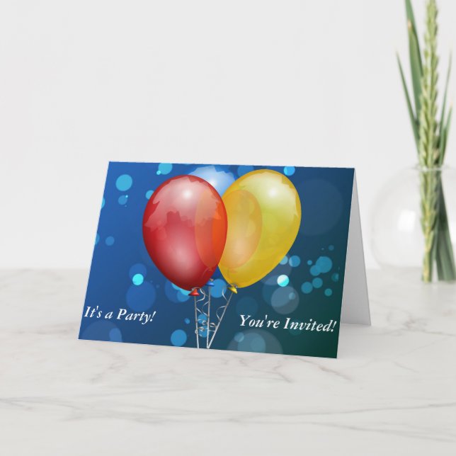Personalized It's a Party You're Invited Card (Front)