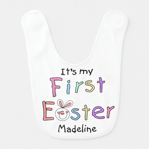 Personalized Its My First Easter Bib