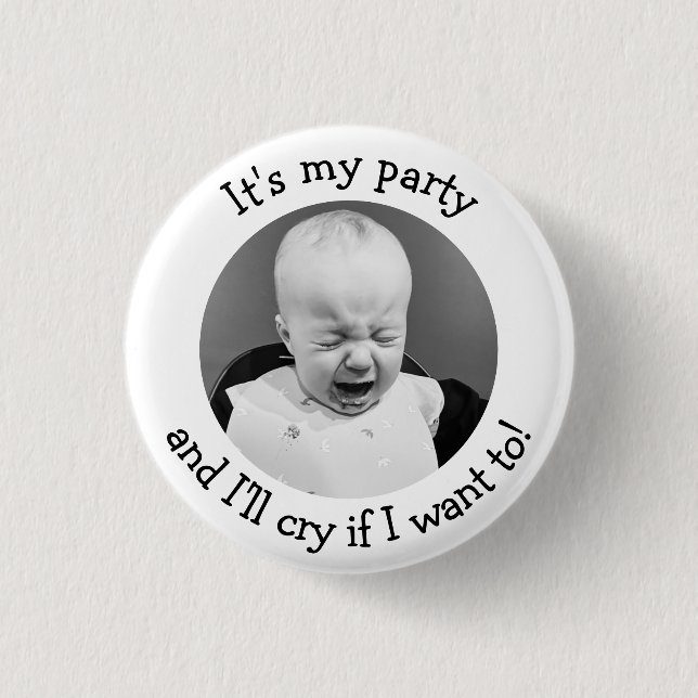 Personalized It's my party Photo Button (Front)