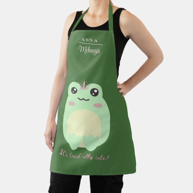 Personalized It's Toad-ally Cute Ladies' Apron (Insitu)
