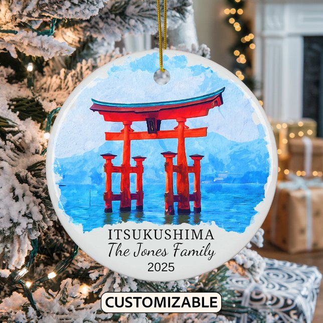 Personalized Itsukushima Ornament, Japan Ceramic Ornament (Creator Uploaded)