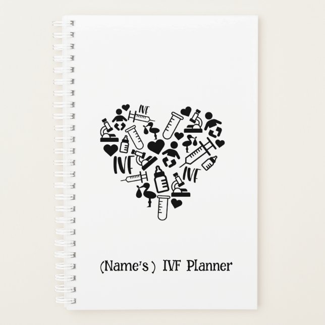 Personalized IVF Heart Infertility/IUI Planner (Front)