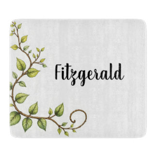 Personalized Ivy Glass Cutting Board