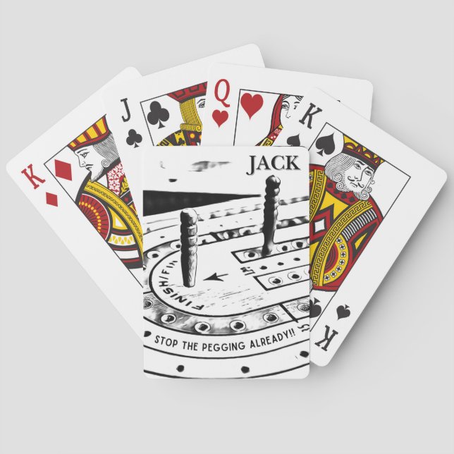 Personalized Jack Name | Cribbage Poker Cards (Back)
