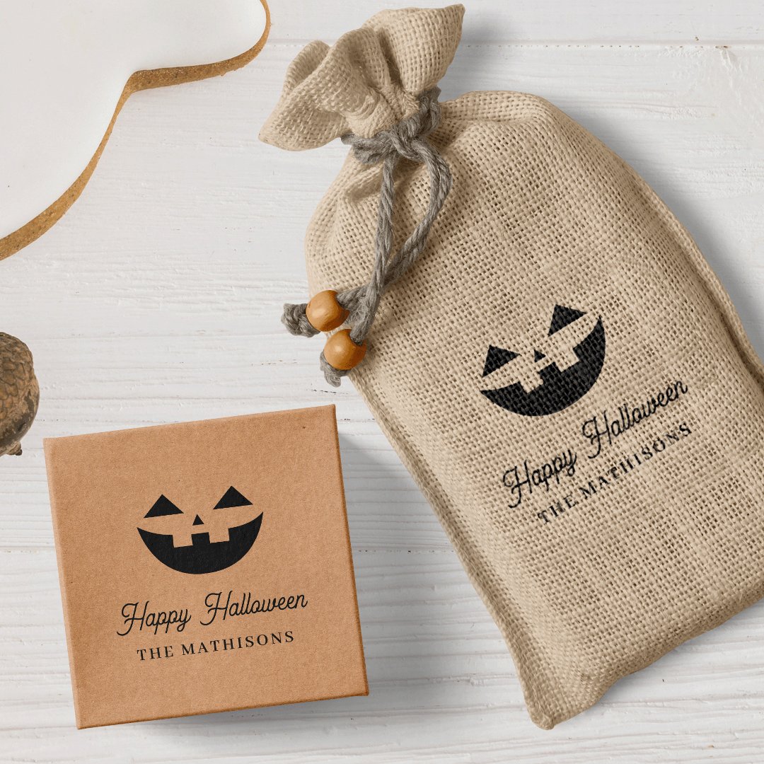 Personalized Jack O Lantern Happy Halloween Self-inking Stamp (Creator Uploaded)