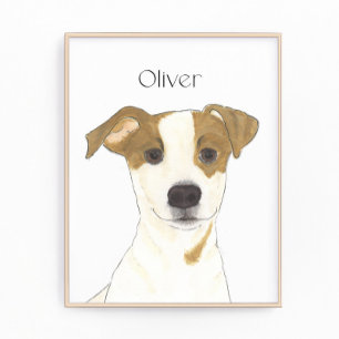 Personalized Jack Russell Terrier Art Photo Print