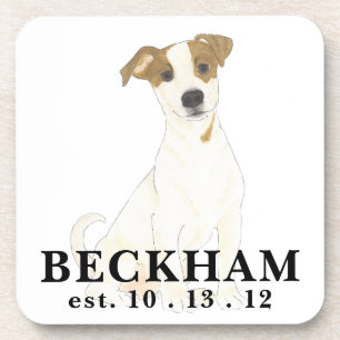 Personalized Jack Russell Terrier Beverage Coaster