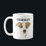 Personalized Jack Russell Terrier Coffee Mug<br><div class="desc">I am in love with this beautifully detailed watercolor illustration of a jack russell terrier! Personalize these mugs and tumblers with your name or monogram and even and change the handle color to compliment your decor! Shop the rest of my collection for the sweetest housewarming, bridal shower, teacher, mother-in-law, husband,...</div>
