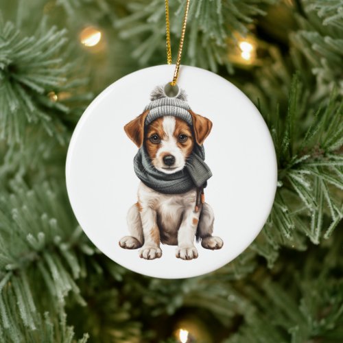 Personalized Jack Russell Terrier Dog Ceramic Ornament