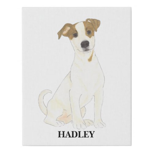 Personalized Jack Russell Terrier Faux Canvas Print