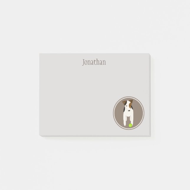 Personalized Jack Russell Terrier Post-it Notes (Front)