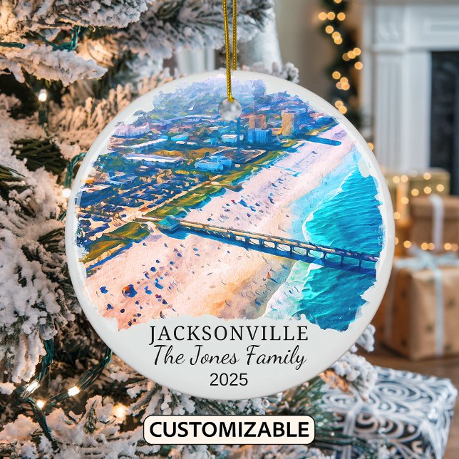 Personalized Jacksonville Ornament, Florida State Ceramic Ornament (Creator Uploaded)