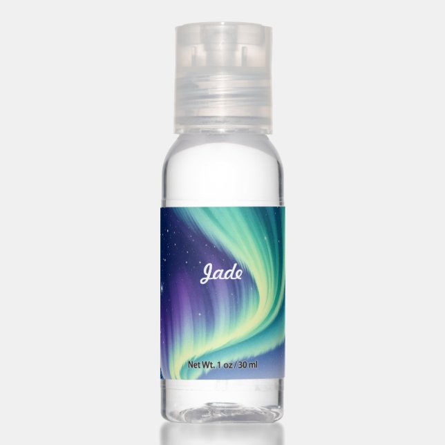 Personalized "Jade" Aurora Borealis Hand Sanitizer (Front)