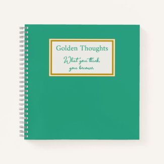 Personalized Jade Green and Gold Journal