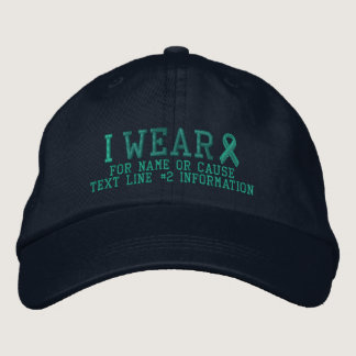 Personalized Jade Ribbon Awareness Embroidery Embroidered Baseball Hat