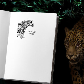 Personalized Jaguar Bookplate Self-inking Stamp