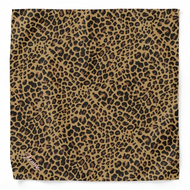 Personalized Jaguar Print Bandana (Front)