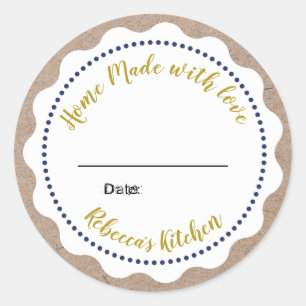 Personalized Jam Canning   Homemade  Mason Jar Classic Round Sticker