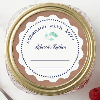Personalized Jam Canning | Homemade  with love Classic Round Sticker