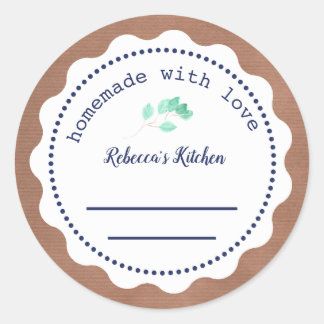 Personalized Jam Canning | Homemade  with love Classic Round Sticker