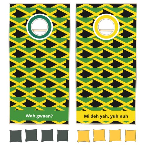 Personalized JAMAICA FLAG Cornhole Set
