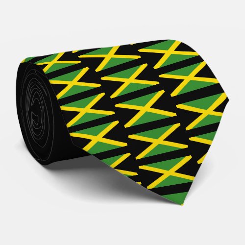 Personalized JAMAICA FLAG Monogram Neck Tie