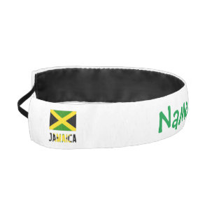 Personalized Jamaica Flag Name Athletic Headband