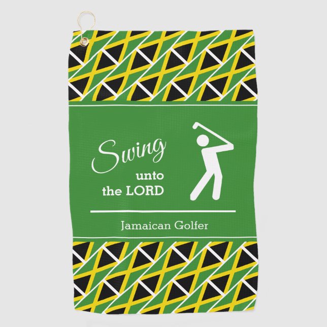 Personalized JAMAICA  Golf Towel (Front)