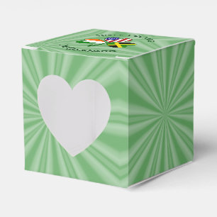 Personalized Jamaica Ireland USA Shamrock Favor Boxes