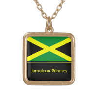Personalized Jamaican Flag Pendant, Jamaica