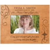 Personalized James 1:17 4X6 Picture Frame - Cherry (Front)