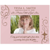 Personalized James 1:17 4X6 Picture Frame - Pink (Front)