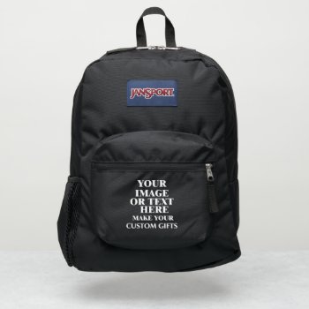 Personalized Jansport Backpack  Black Jansport Backpack by greenexpresssions at Zazzle