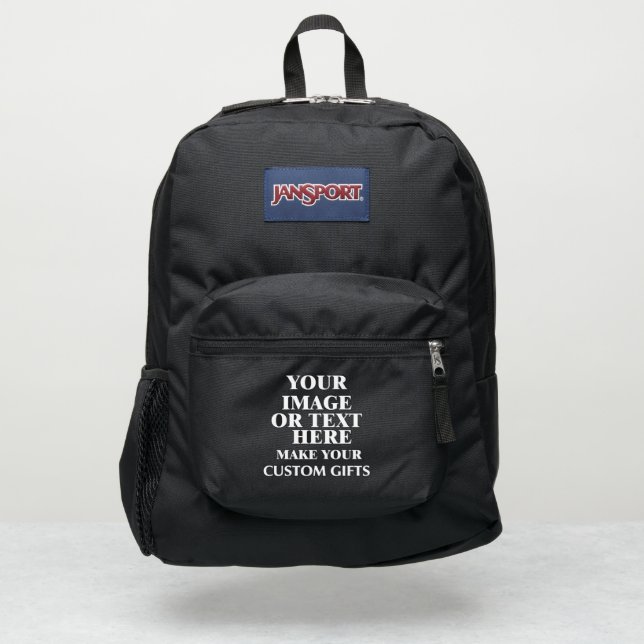 Personalized Jansport Backpack, Black JanSport Backpack (Front)