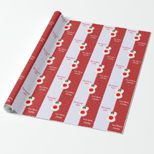 Personalized Japan Angel Flag Black Hair Red White Wrapping Paper