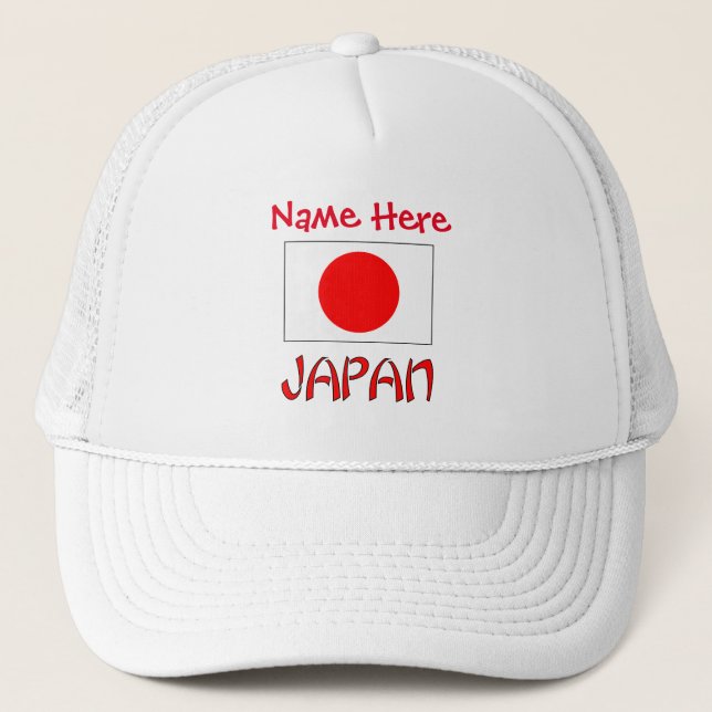 Personalized Japan Flag Heritage  Trucker Hat (Front)