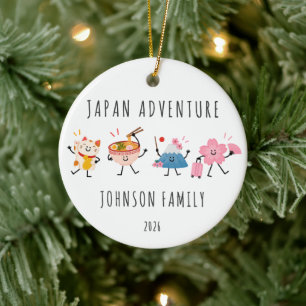 Personalized Japan Trip Christmas Ornament