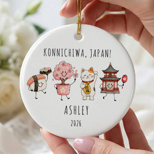 Personalized Japan Vacation Ornament