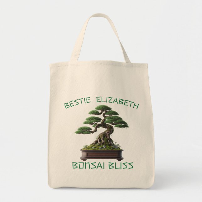 Personalized Japanese Bonsai Tree Orintal Art  Tote Bag (Front)