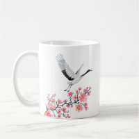 Personalized Japanese Crane and Cherry Blossom
