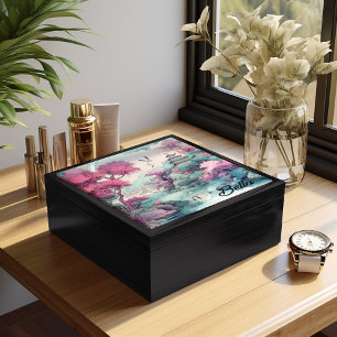 Personalized Japanese Village Jewelry Keepsake Box