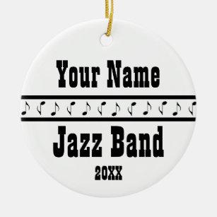 Personalized Jazz Band Music Ornament Keepsake