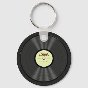 Personalized Jazz Vinyl Record Keychain by Specialeetees at Zazzle