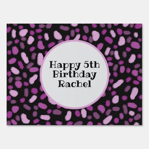 Personalized Jelly Beans Pink and Black Sign