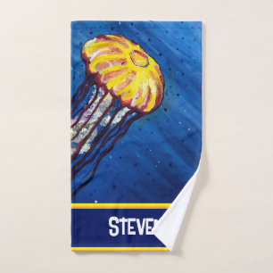 Personalized Jellyfish Bath Towel Set