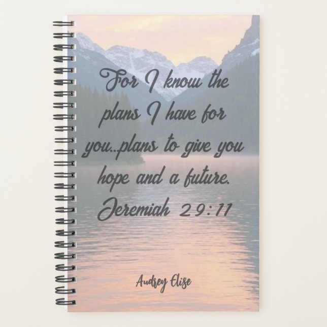Personalized Jeremiah 29:11 Planner (Front)