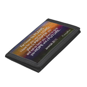 Personalized JEREMIAH 29v11 Trifold Wallet