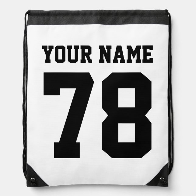 Personalized jersey number drawstring backpack (Front)