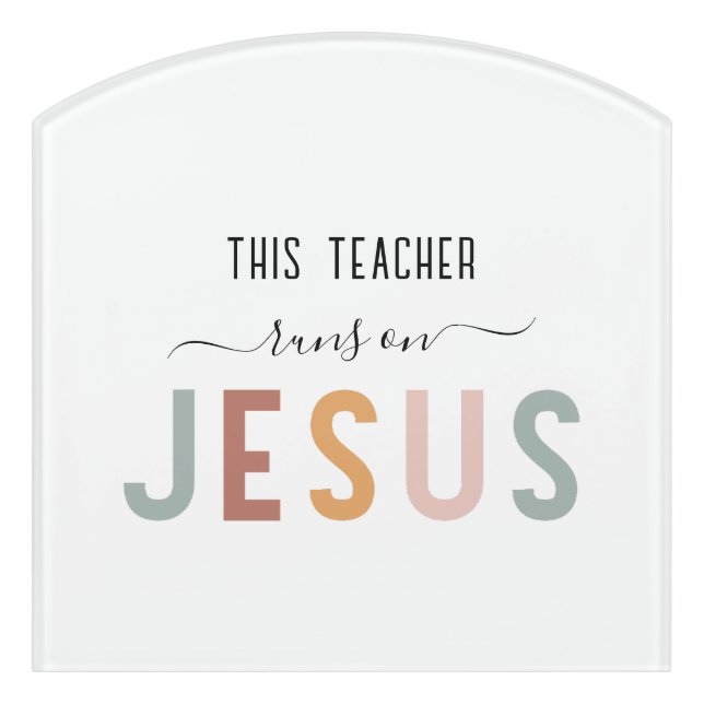 Personalized Jesus faith professions  Door Sign (Contour Front)